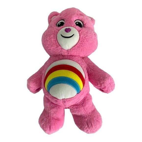 Pink Care Bears Limited Edition 14" CHEER Bear Rainbow Plush 2020 - Picture 5 of 7